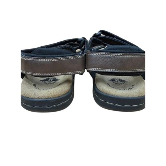 Men's Dockers Sandals Hook & Loop Fasteners SZ 10 Fusion Footbed Memory Foam - Picture 7 of 9